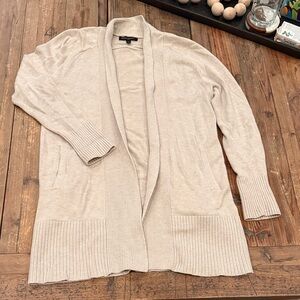Banana Republic Cream Open-Front Cardigan